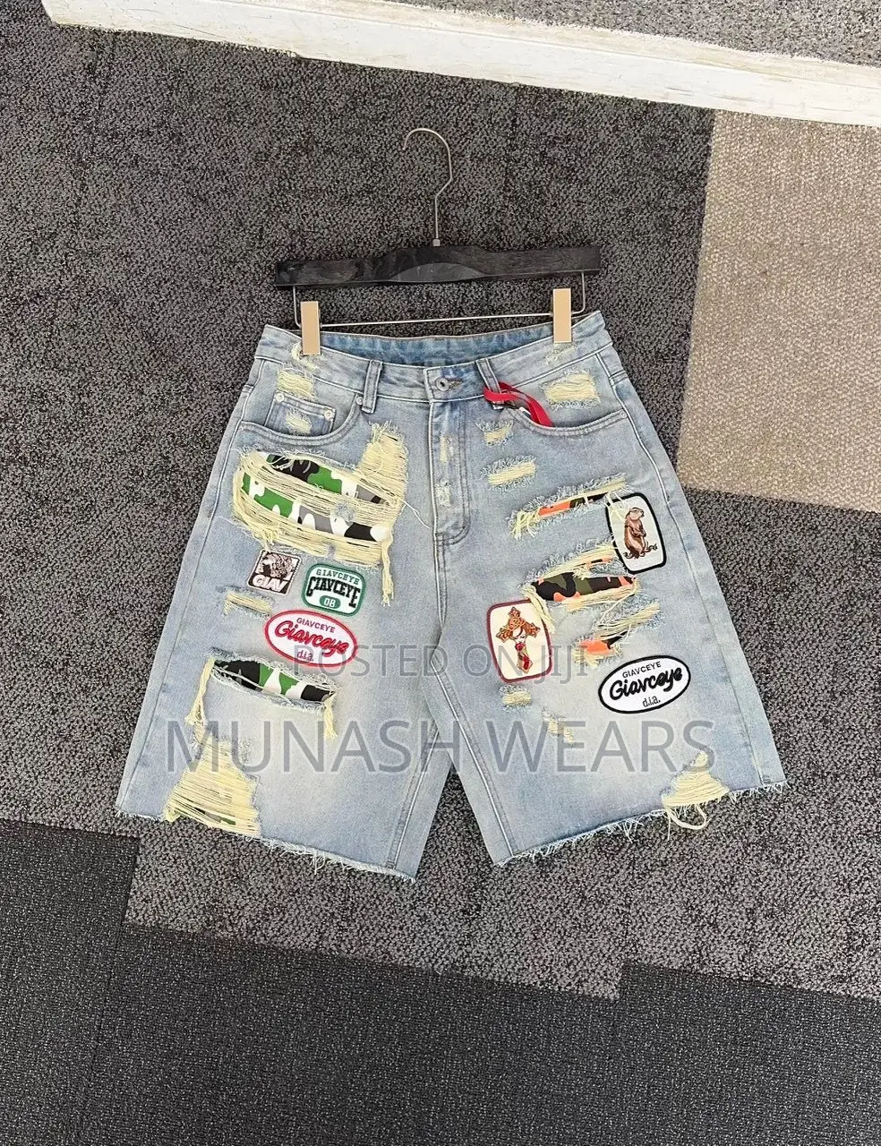 Denim Rip Jean Short