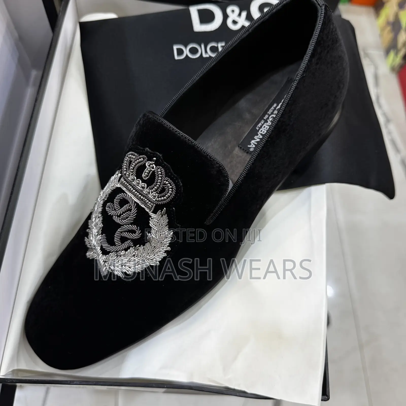 Italian Velvet Dolce Gabbana Luxury Shoes 40-46