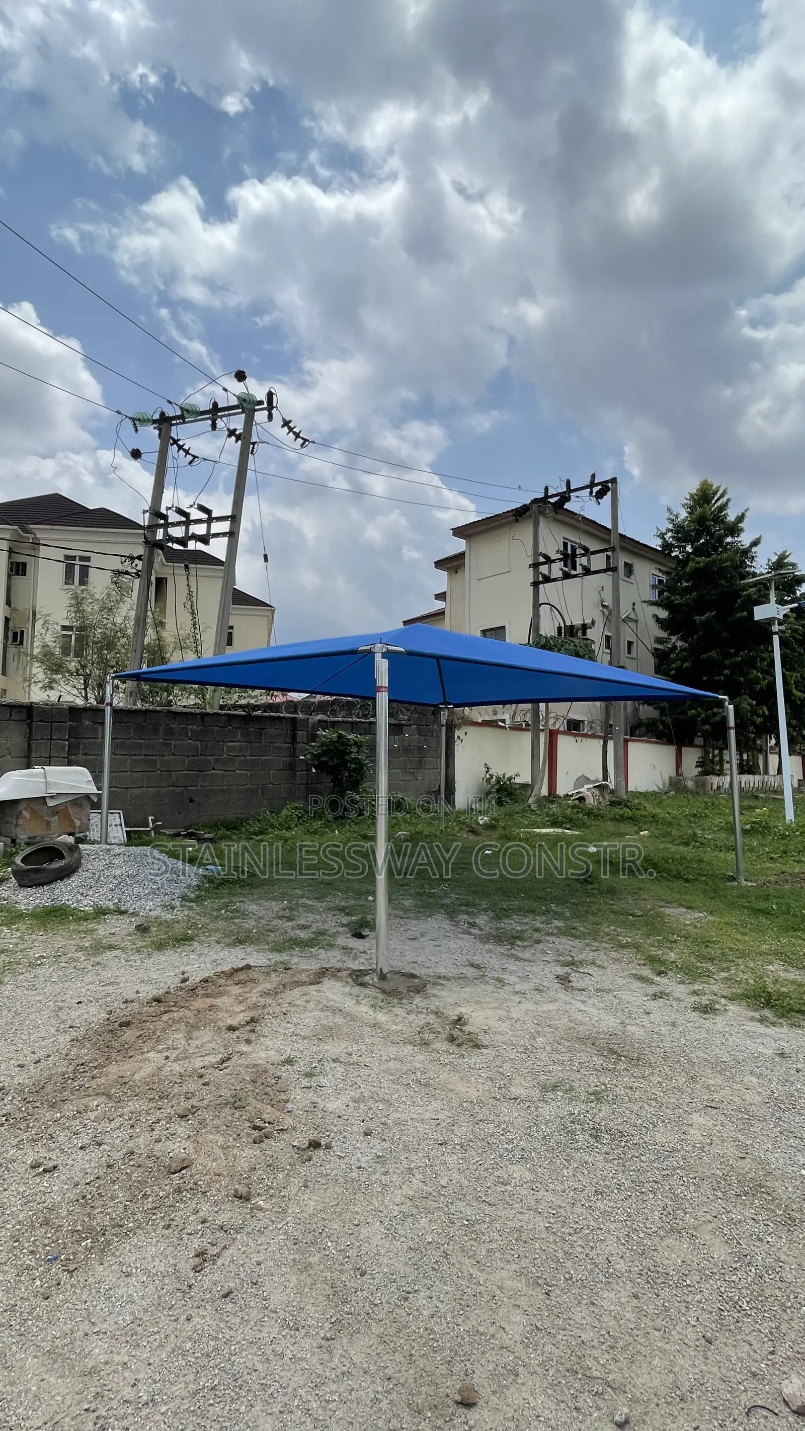 Carport for Two Cars Blue Comfort