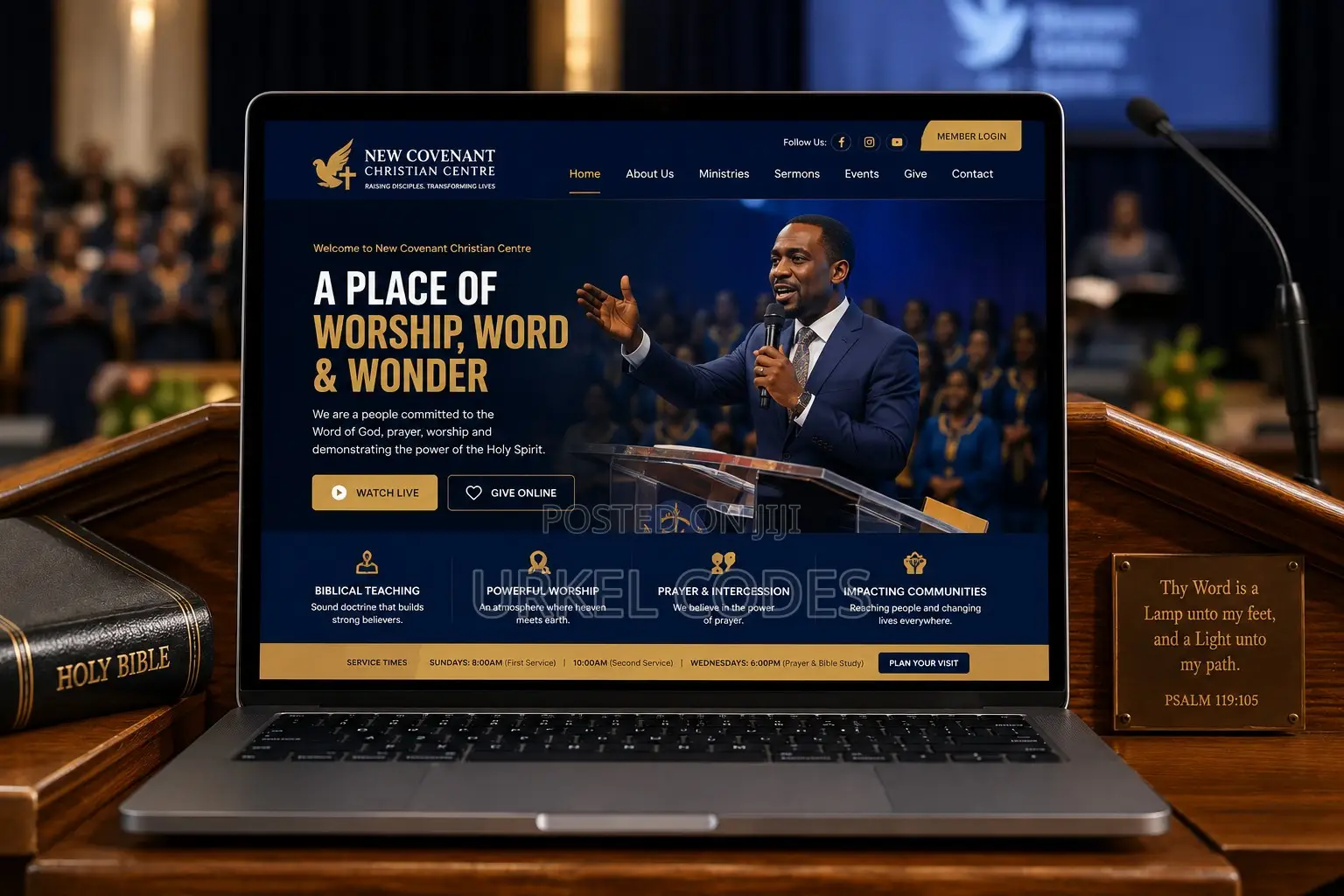 Church Website Design — Live Streaming, Online Giving Members