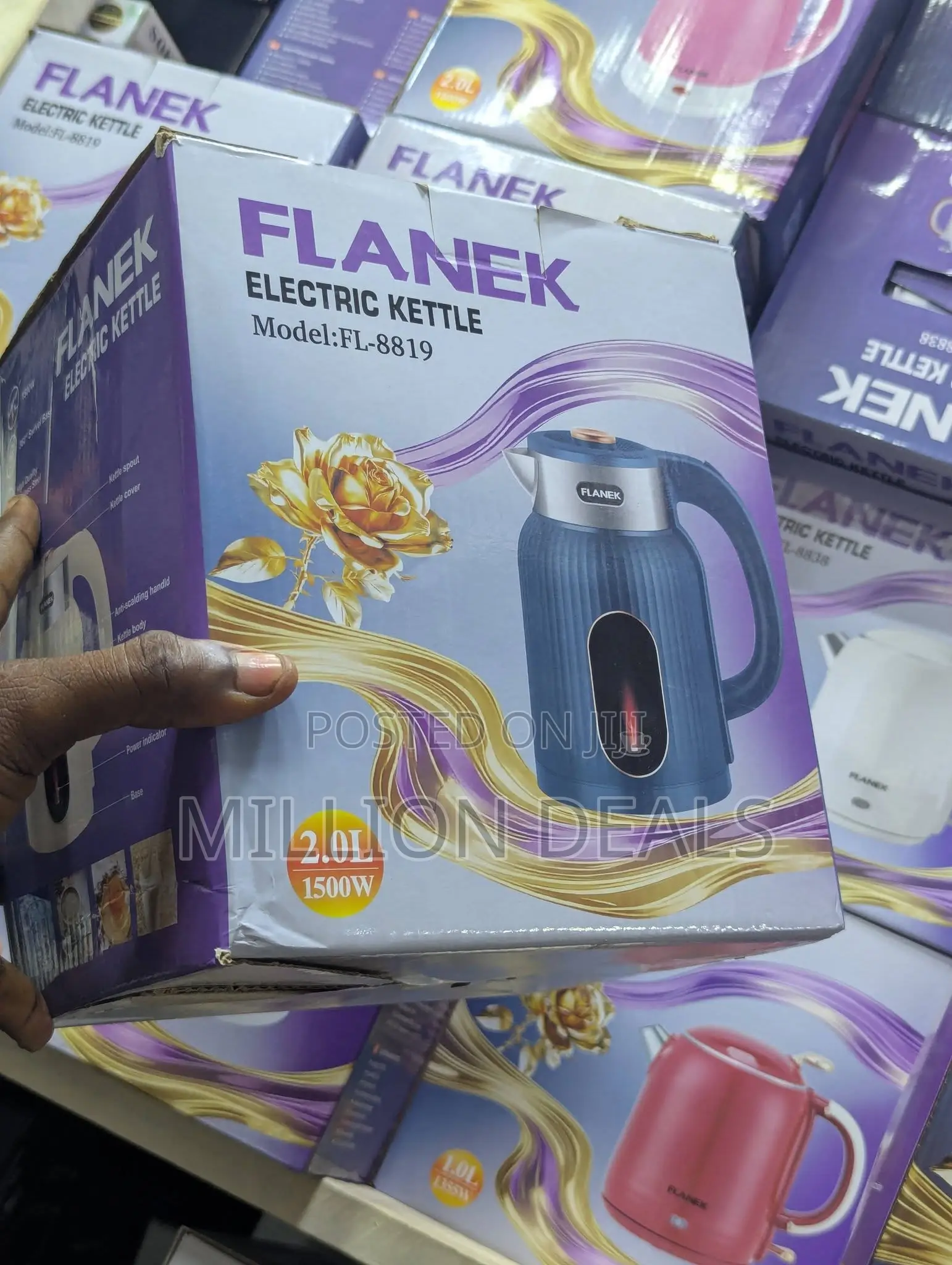 Unique Portable Electric Kettle 2.0l 1500w