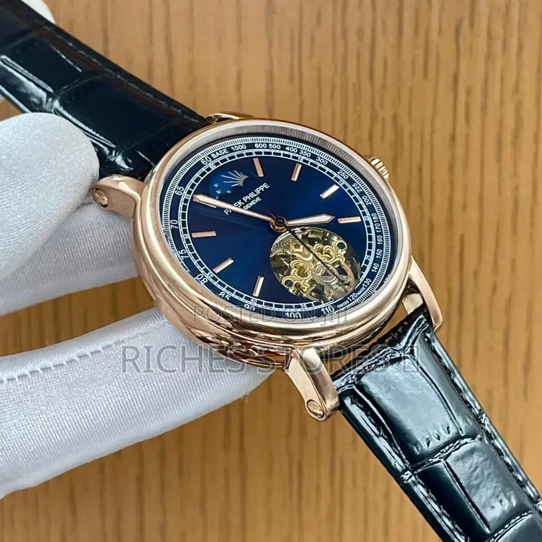 Patek Philippe Geneve Automatic Leather Watch