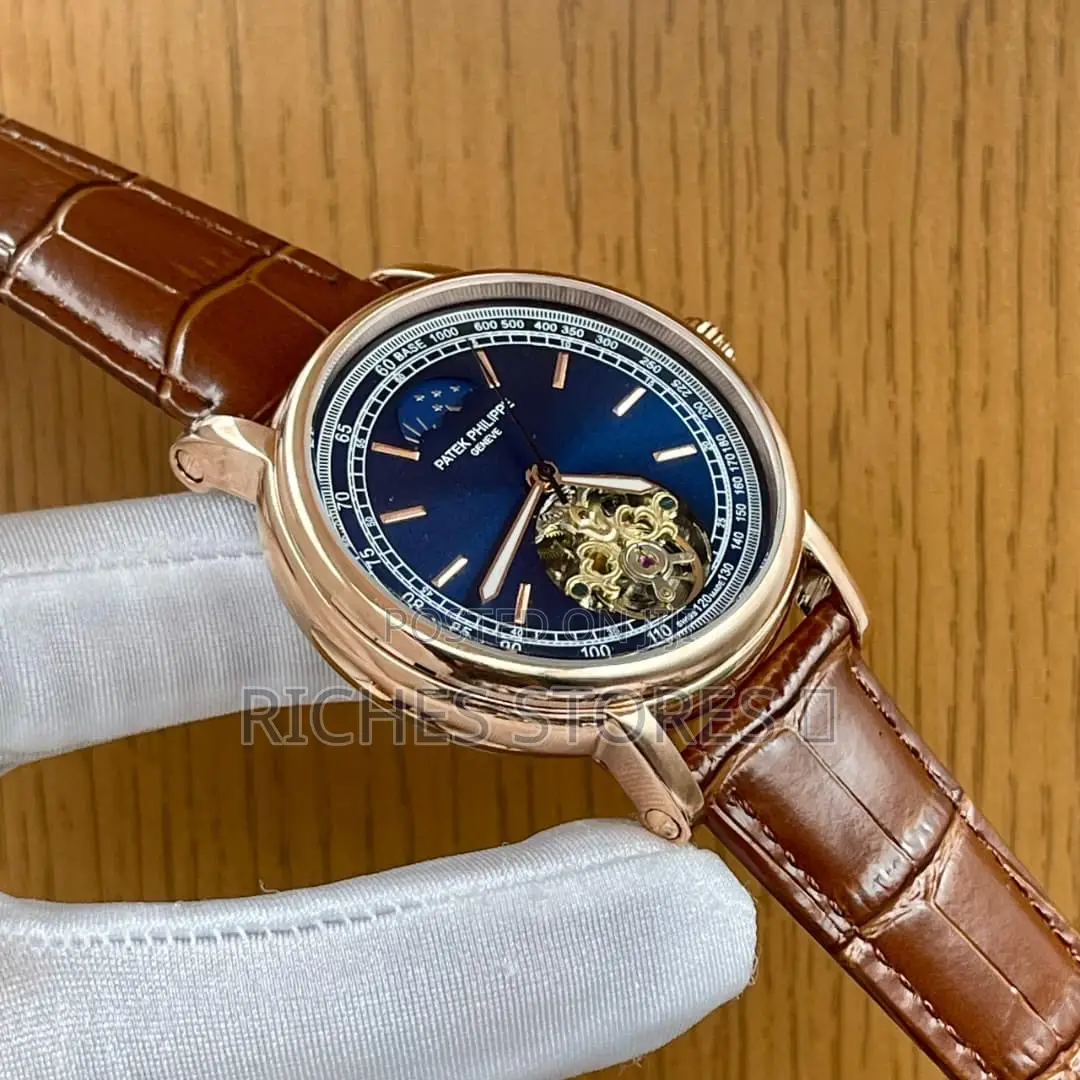 Patek Philippe Geneve Automatic Leather Watch