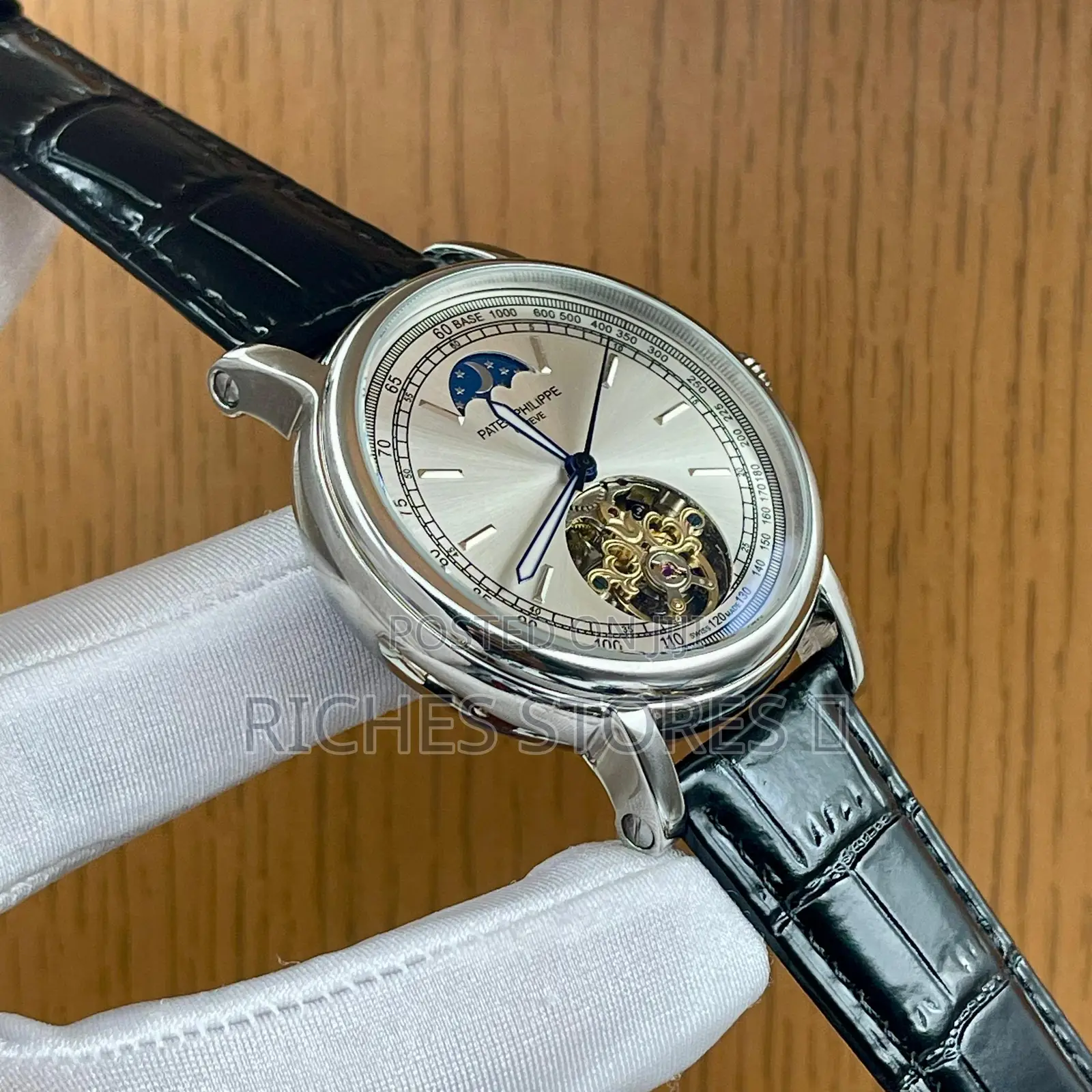 Patek Philippe Geneve Automatic Leather Watch