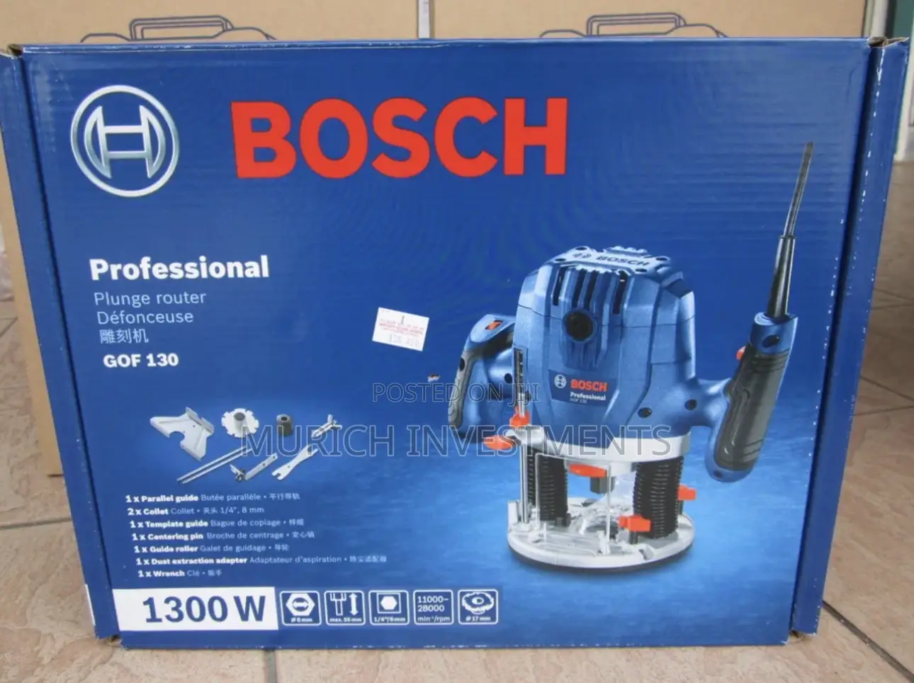 Bosch Gof 1300w 6.0~8.0mm Wood Plunge Router