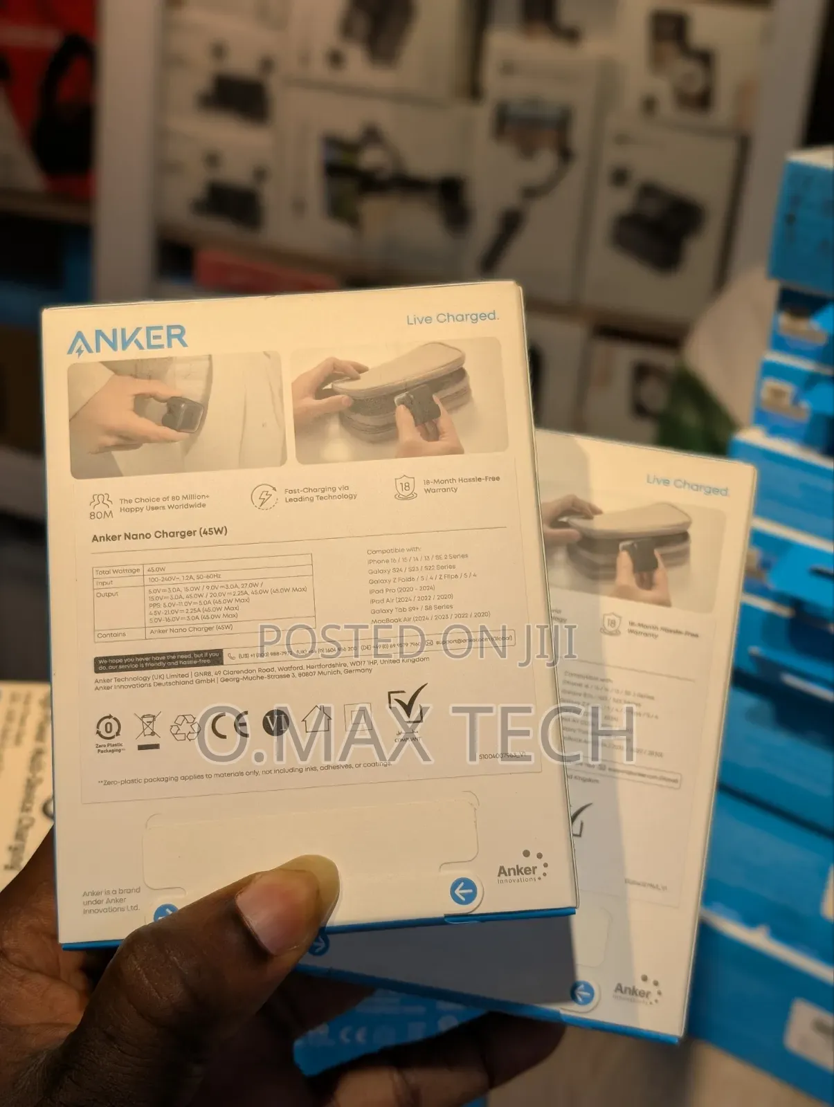 Anker Nano Charger (45w) Compact Usb-C Fast Charger