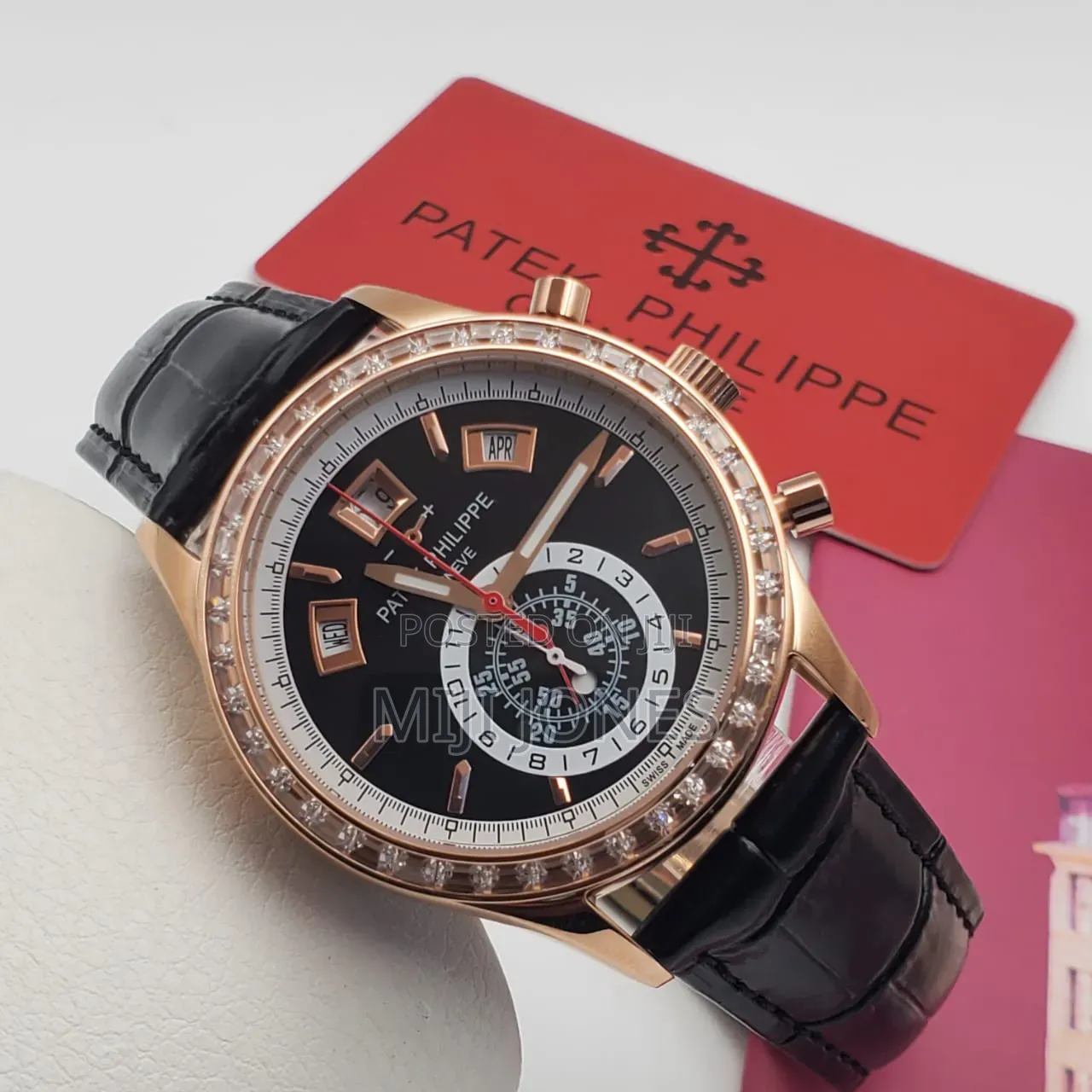 *Classic Patek Philippe Replica Automatic Men's Leather Watch*