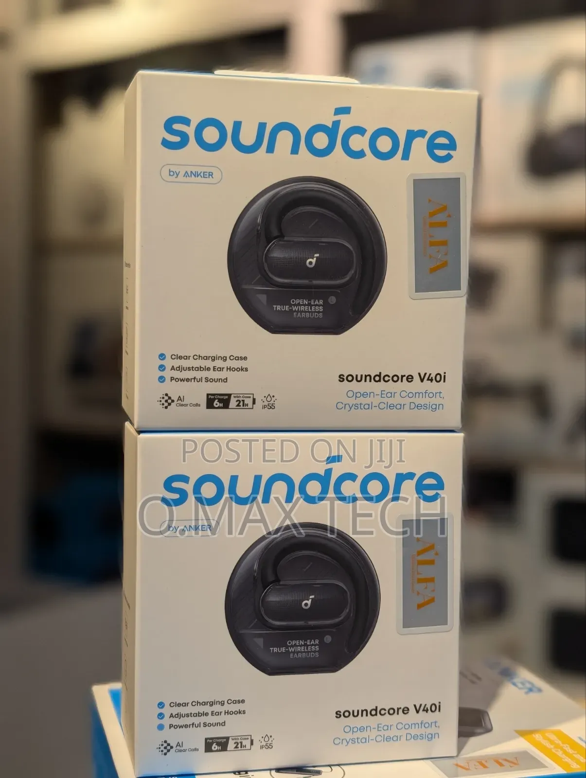 Soundcore V40i | Comfortable Fit and Clear Sound, Lidless Case