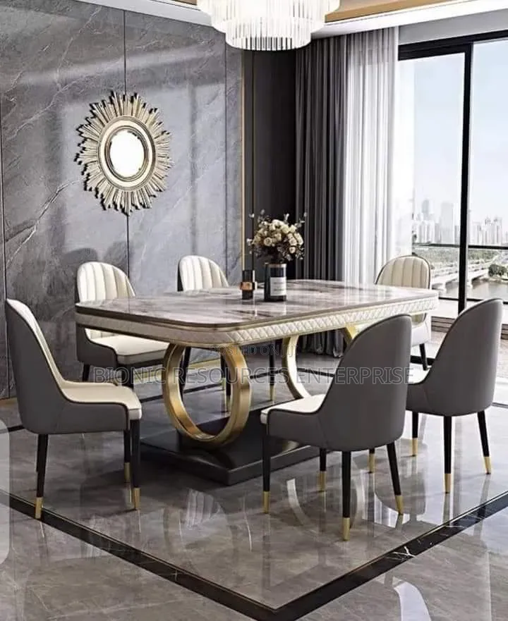 High Quality Imported Marble Top Dining Table Set