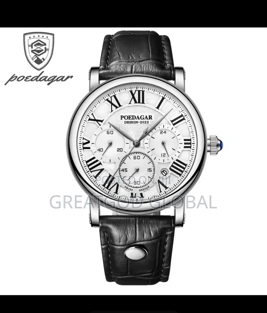 Poedegar Leather Watches Available in Different Colors for Men