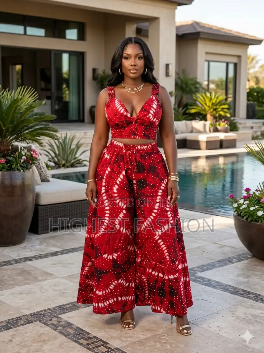 Crop Top and Wide Leg Palazzo - Style 409