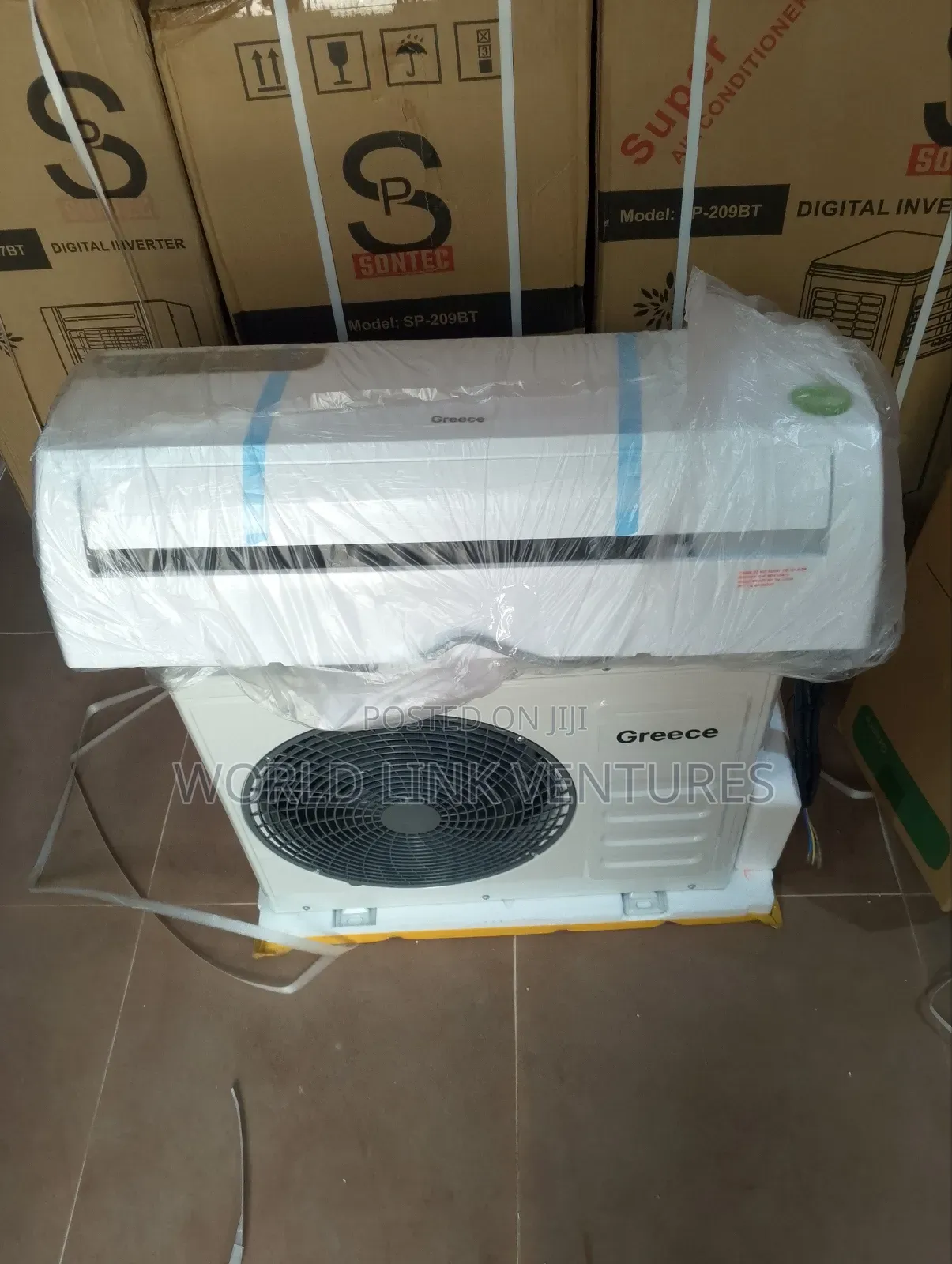 Greece Inverter Air Conditioner 1.5 Hp, Percent Cooper Coil.