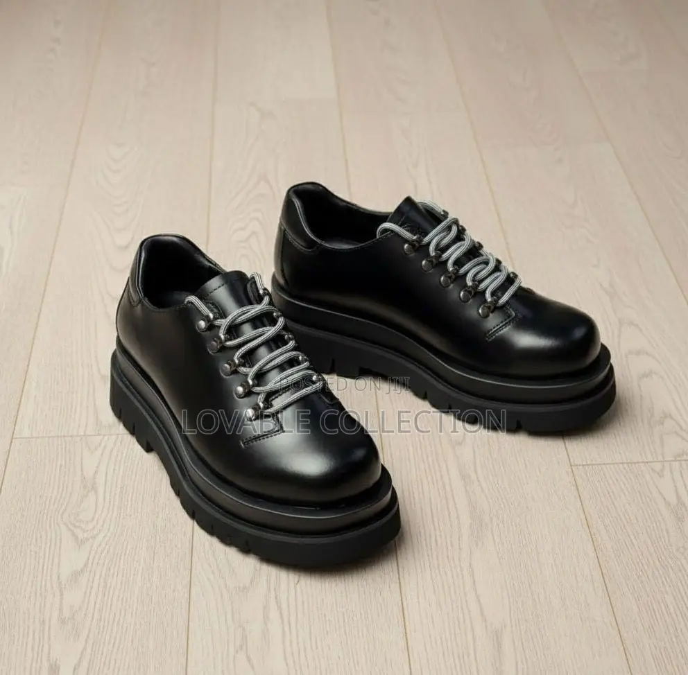 Bottega Veneta Mid Combat Lug Derby Shoes for Men
