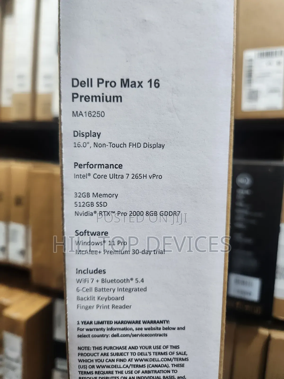 New Laptop Dell Pro Max 16 32GB Intel Core Ultra 7 SSD 512GB