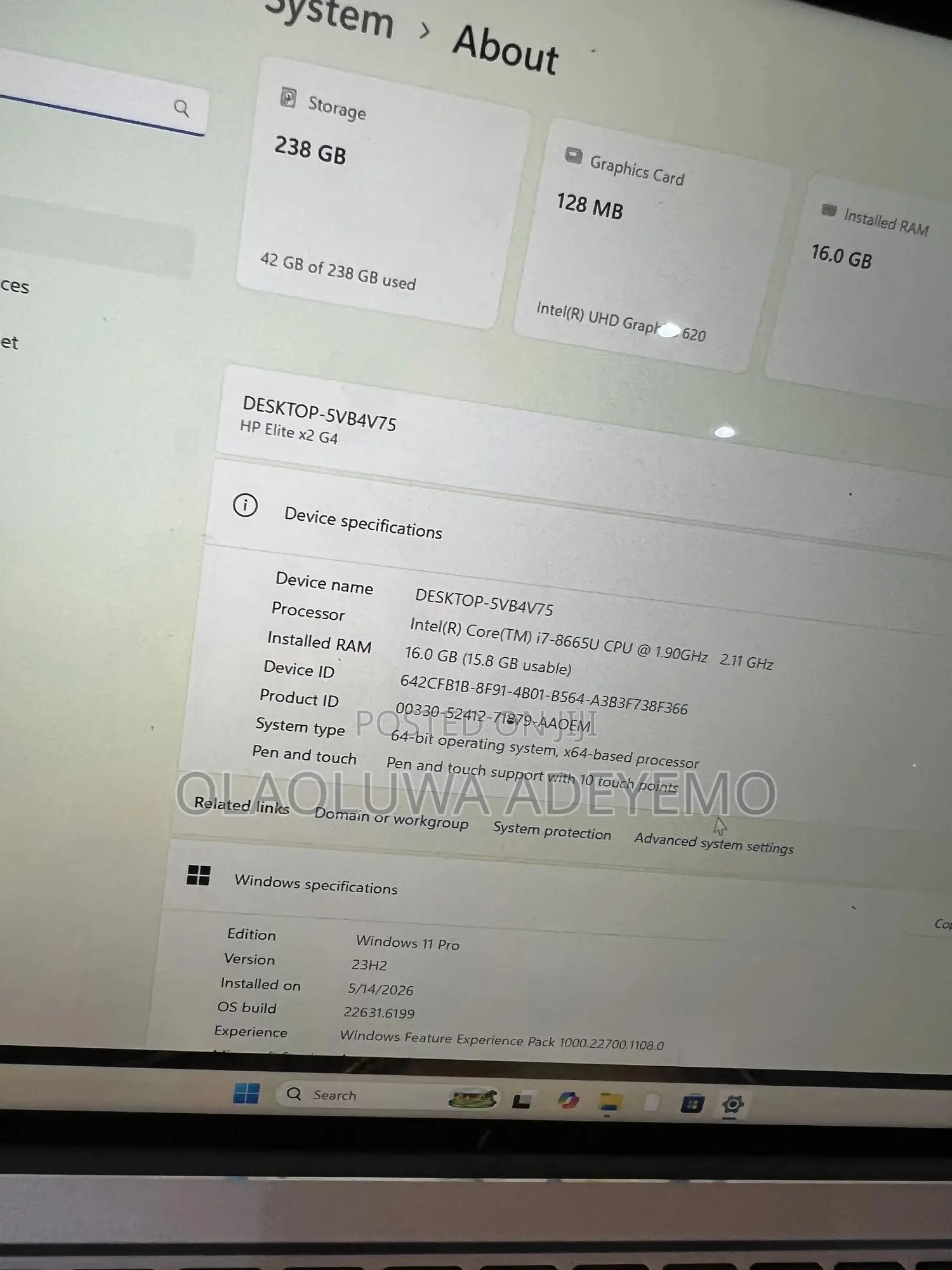 Laptop HP Elite x2 1013 G4 16GB Intel Core i7 SSD 256GB