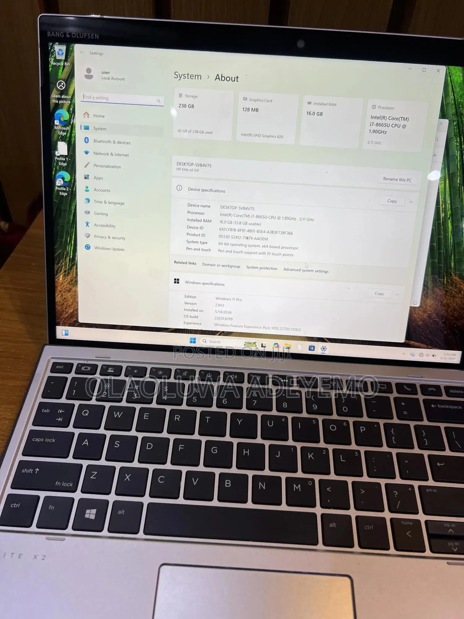 Laptop HP Elite x2 1013 G4 16GB Intel Core i7 SSD 256GB