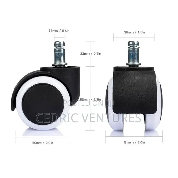 Replacement Roller Caster for Office Chair Wheel - 5pcs