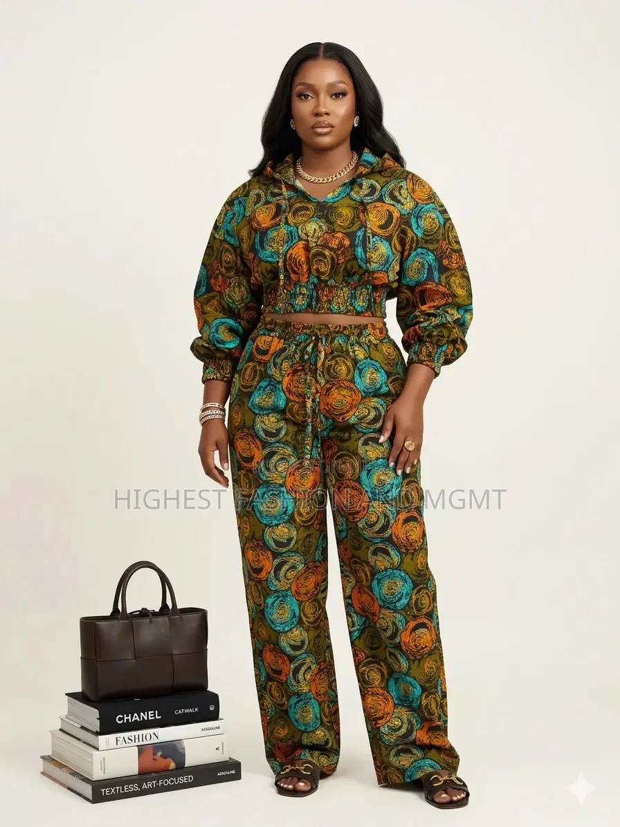 Long Sleeve Crop Top and Trouser - Style 809