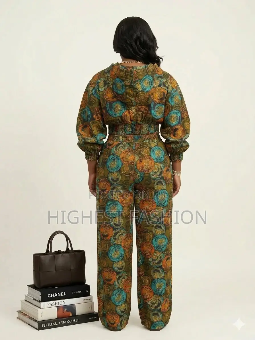 Long Sleeve Crop Top and Trouser - Style 809