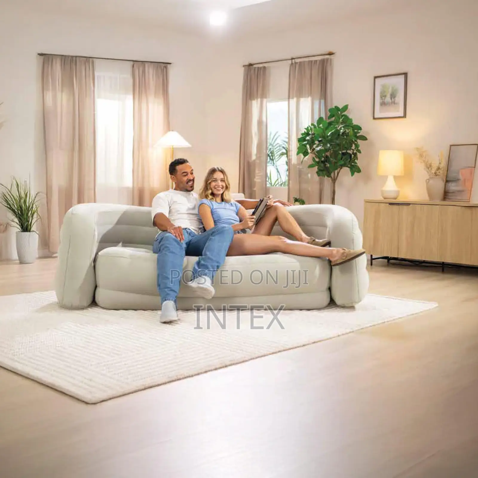 Intex Curved Sofa, Size 229cmx109cmx81cm