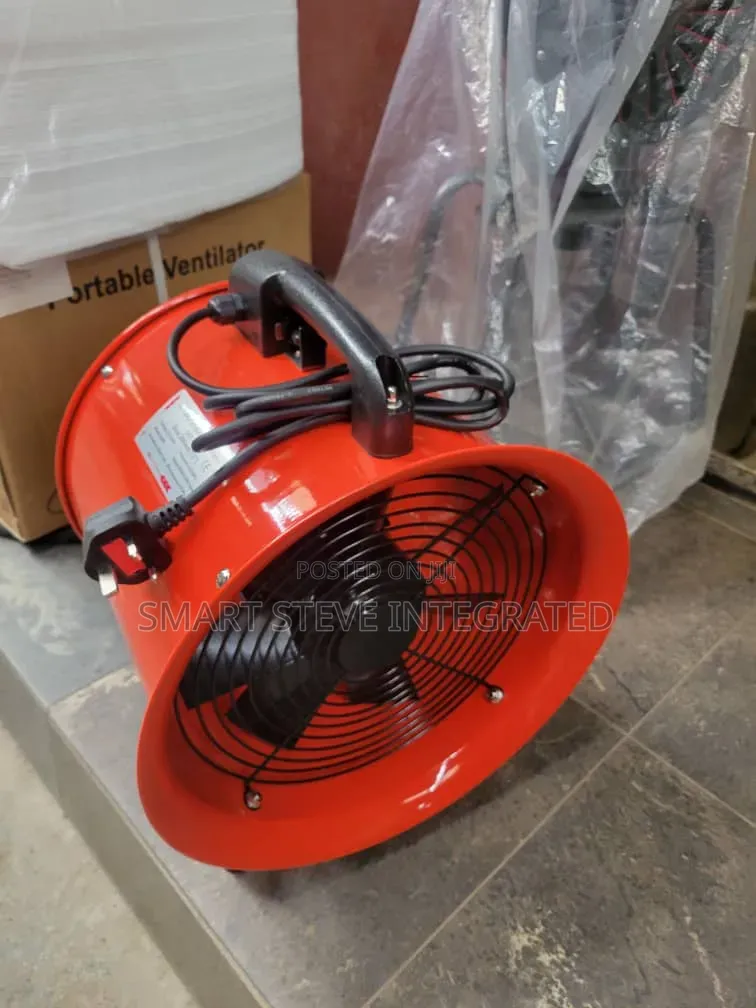 12-Inch Industrial Portable Ventilation Axial Fan With Hose