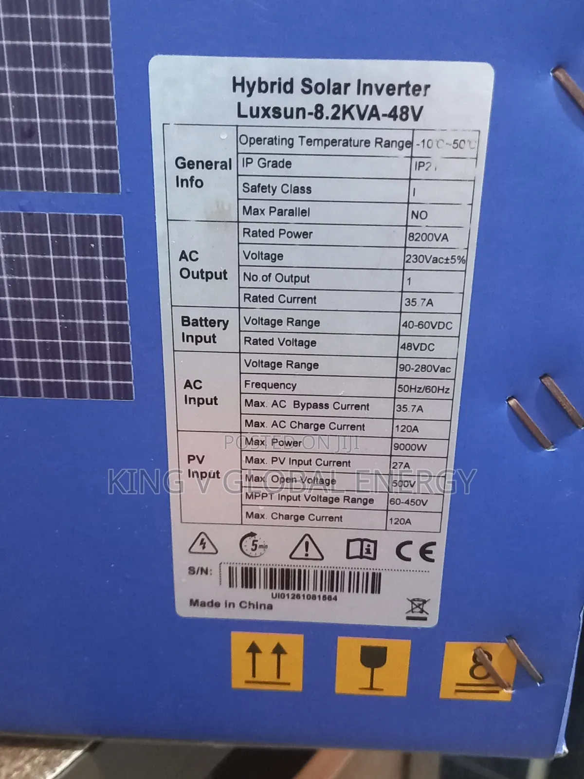 Luxsun Hybrid 8.2kva/48v Solar Inverter
