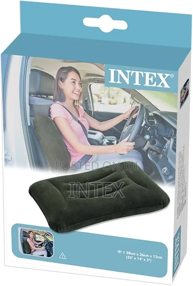 Intex - Inflatable Pillow, 58 X 36 X 13 Cm, Green