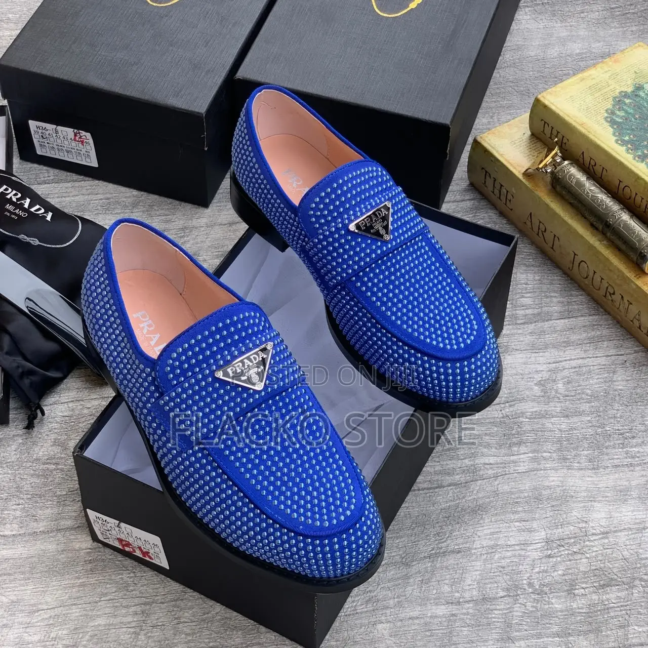 Original Prada Rhinestone Loafers Shoes