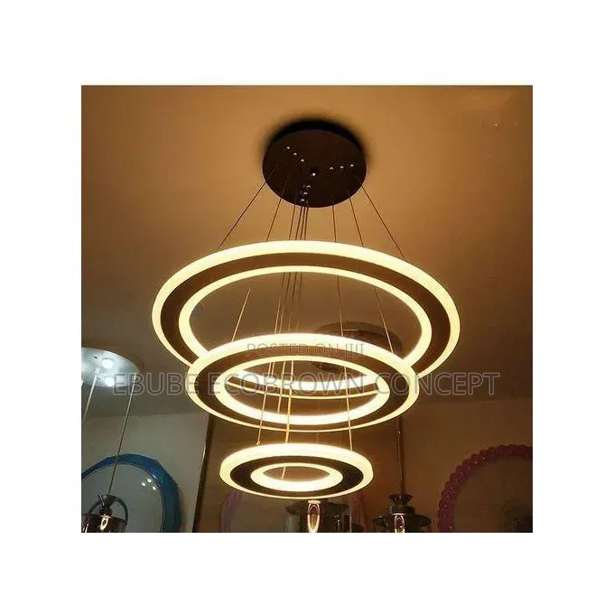 3 Rings Modern Chandelier Led Pendant Lamp Light for Modern Homes