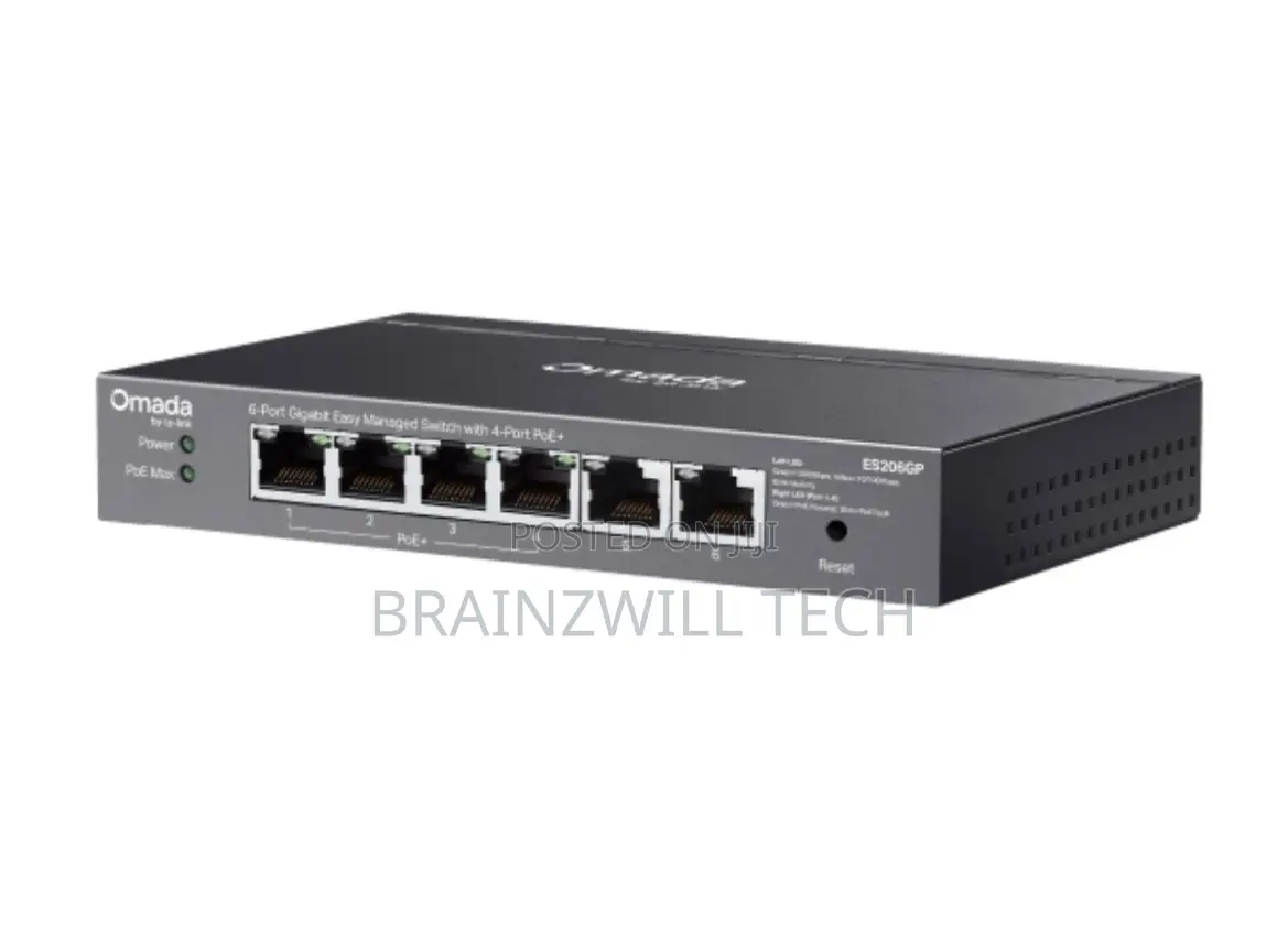 Tp-Link Es206gp | Omada 6-Port Gigabit Managed Switch With 4-Port Poe