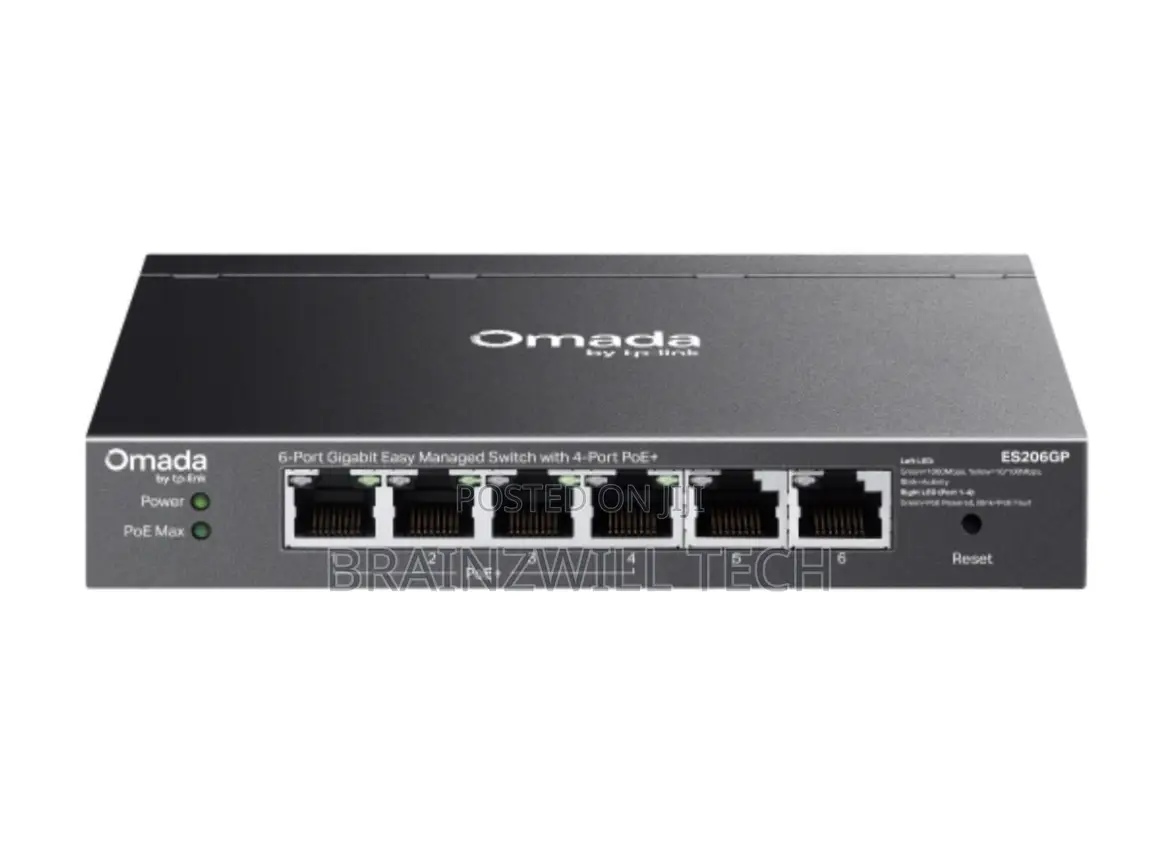 Tp-Link Es206gp | Omada 6-Port Gigabit Managed Switch With 4-Port Poe