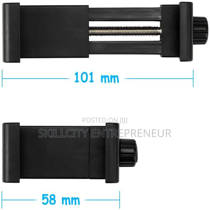 360° Rotating Phone Tripod Mount Adapter With Screw Clamp