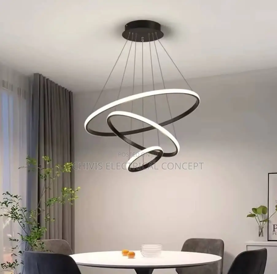 Modern Nordic Chandelier Glass Globe Led Pendant Light Black Gold