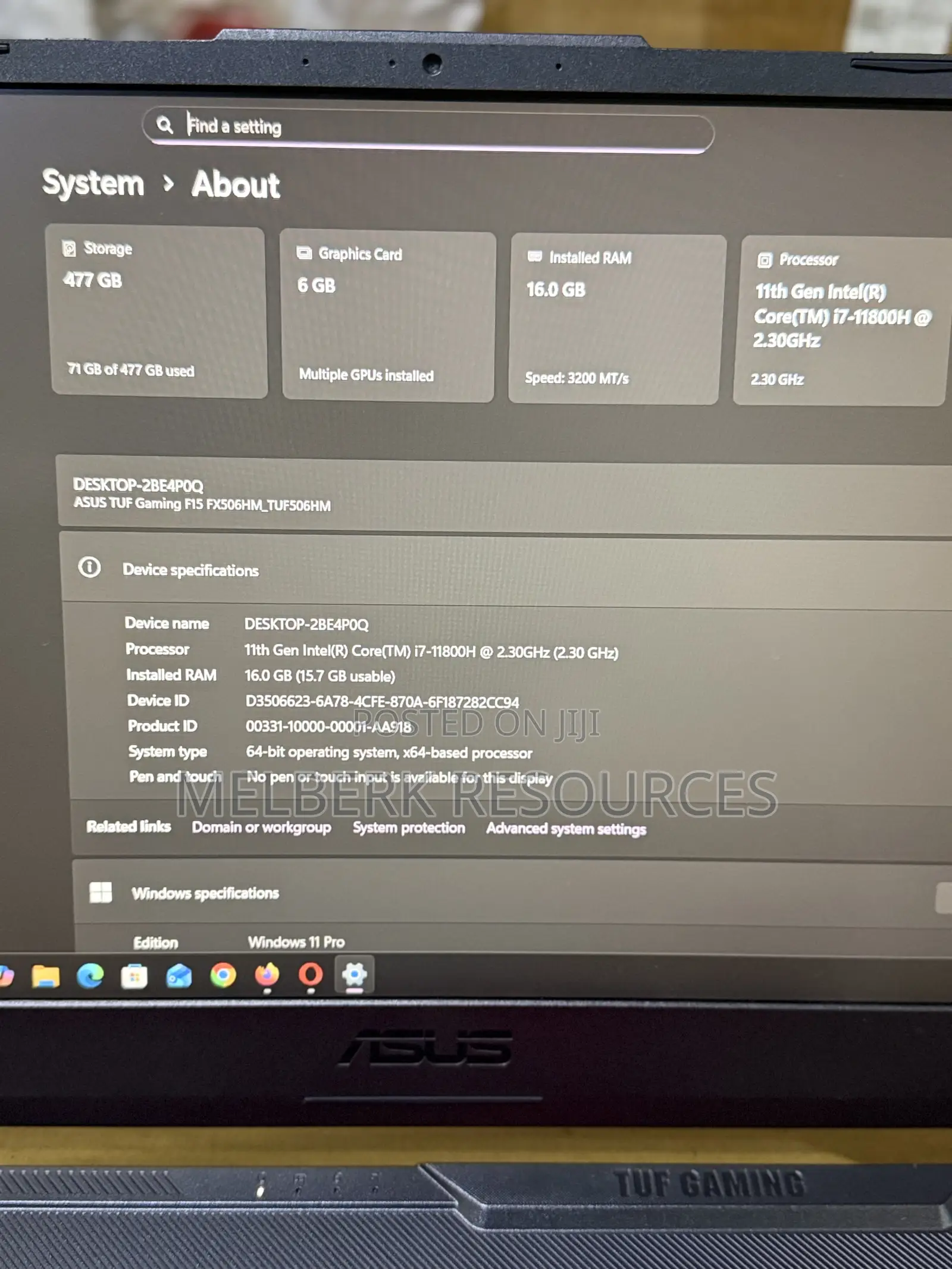 Laptop Asus TUF Dash F15 16GB Intel Core i7 SSD 512GB