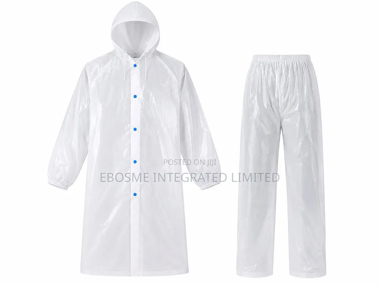 Adult Xl Rain Coat Set Waterproof Hooded Raincoat