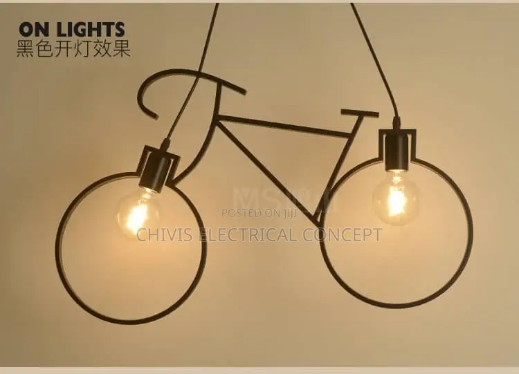 Industrial Pendant Lights Vintage Iron Bicycle Hanglamp for Bedroom