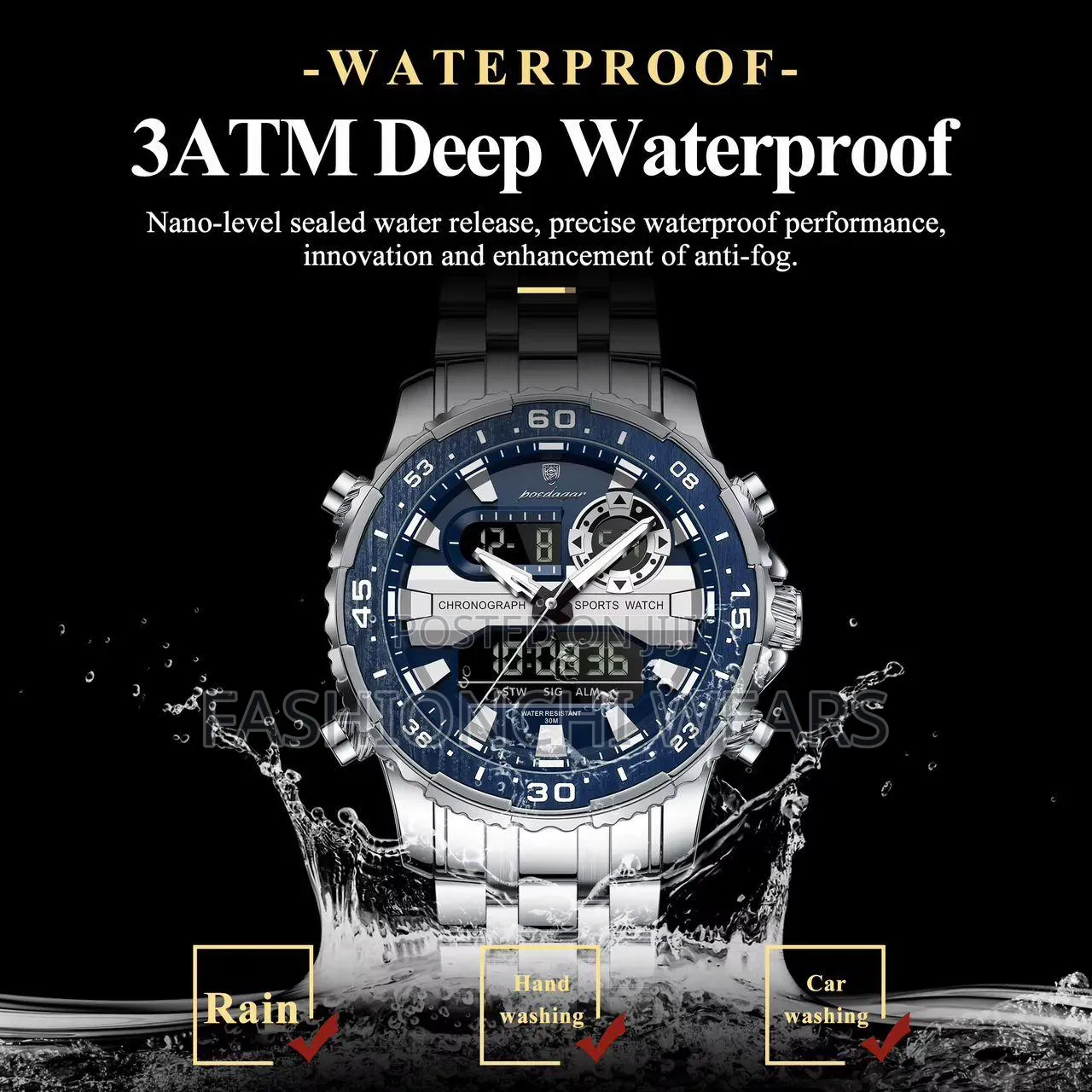 Classic Poedagar Chronograph and Sport Watch