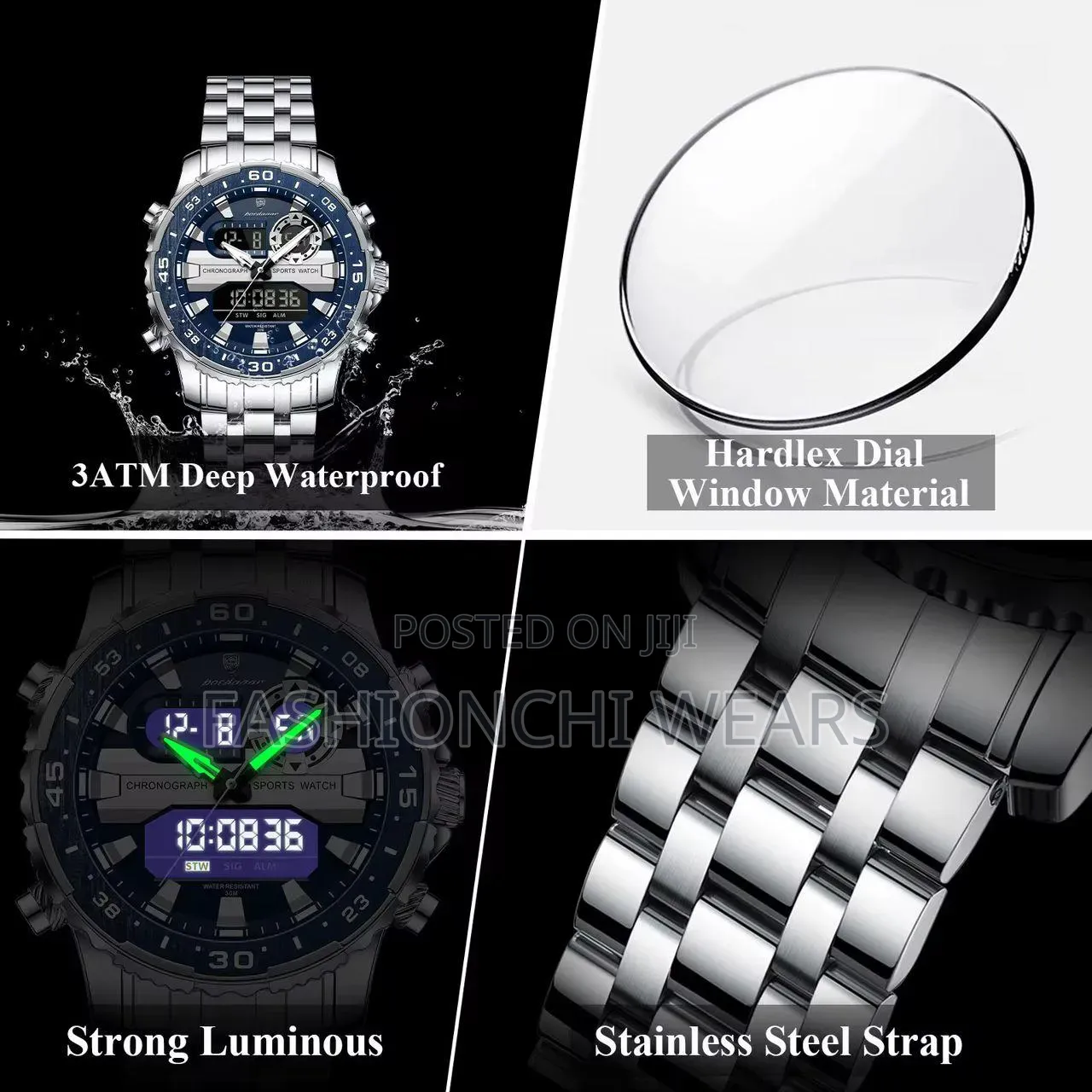 Classic Poedagar Chronograph and Sport Watch