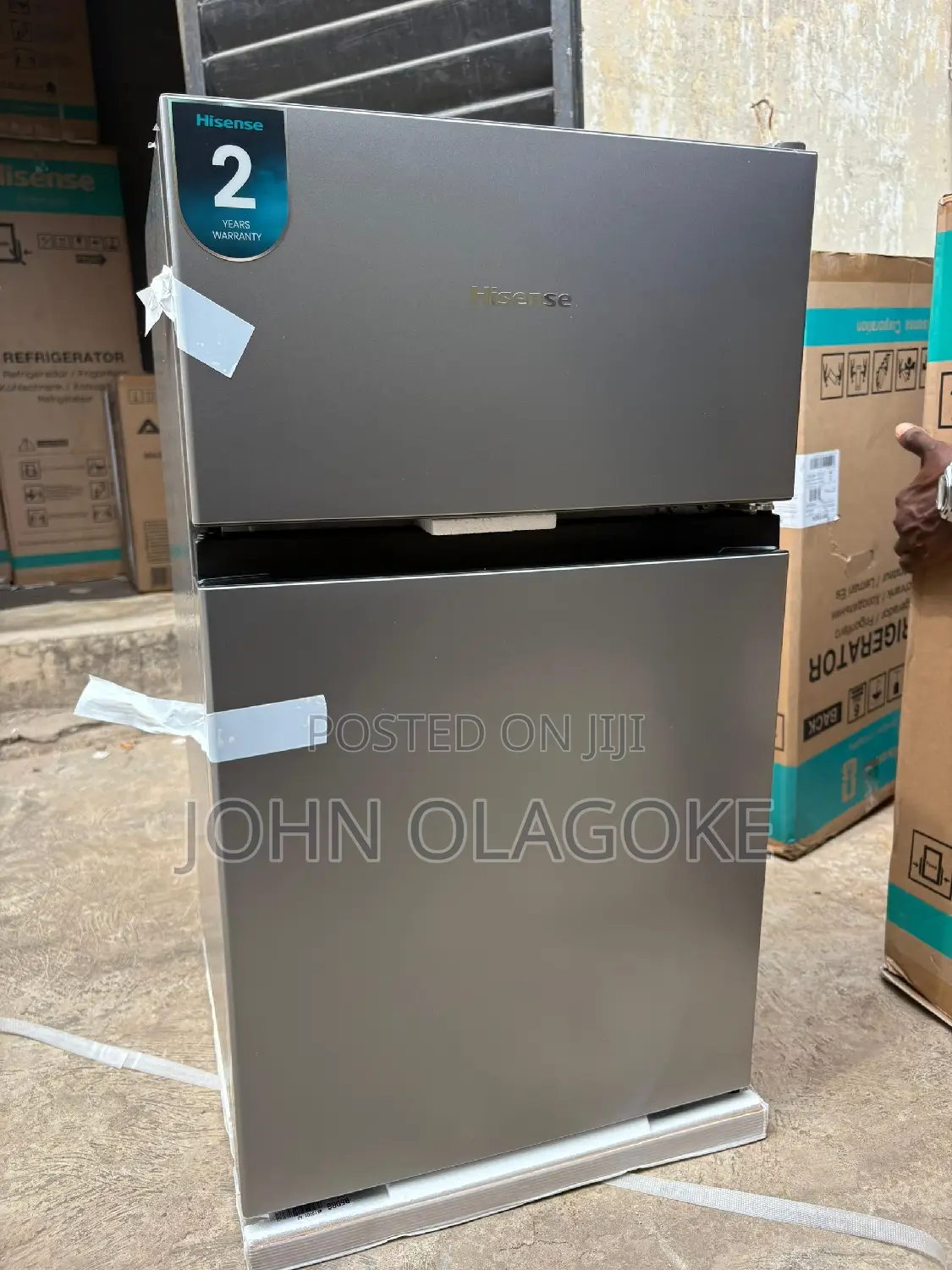 Hisense 120dr Double Door Fridge With Top Freezer