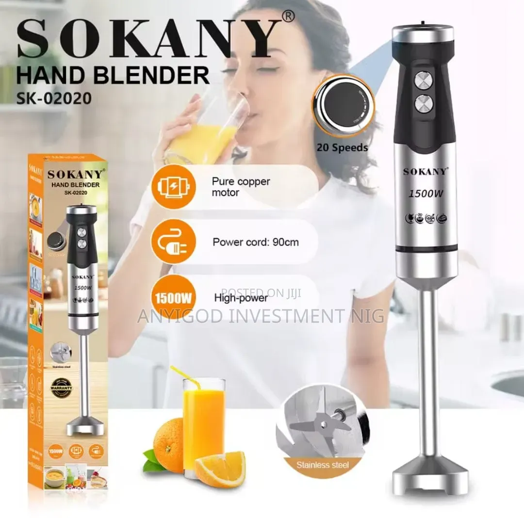 Sokany Hand Blender 1500w Sk-02020
