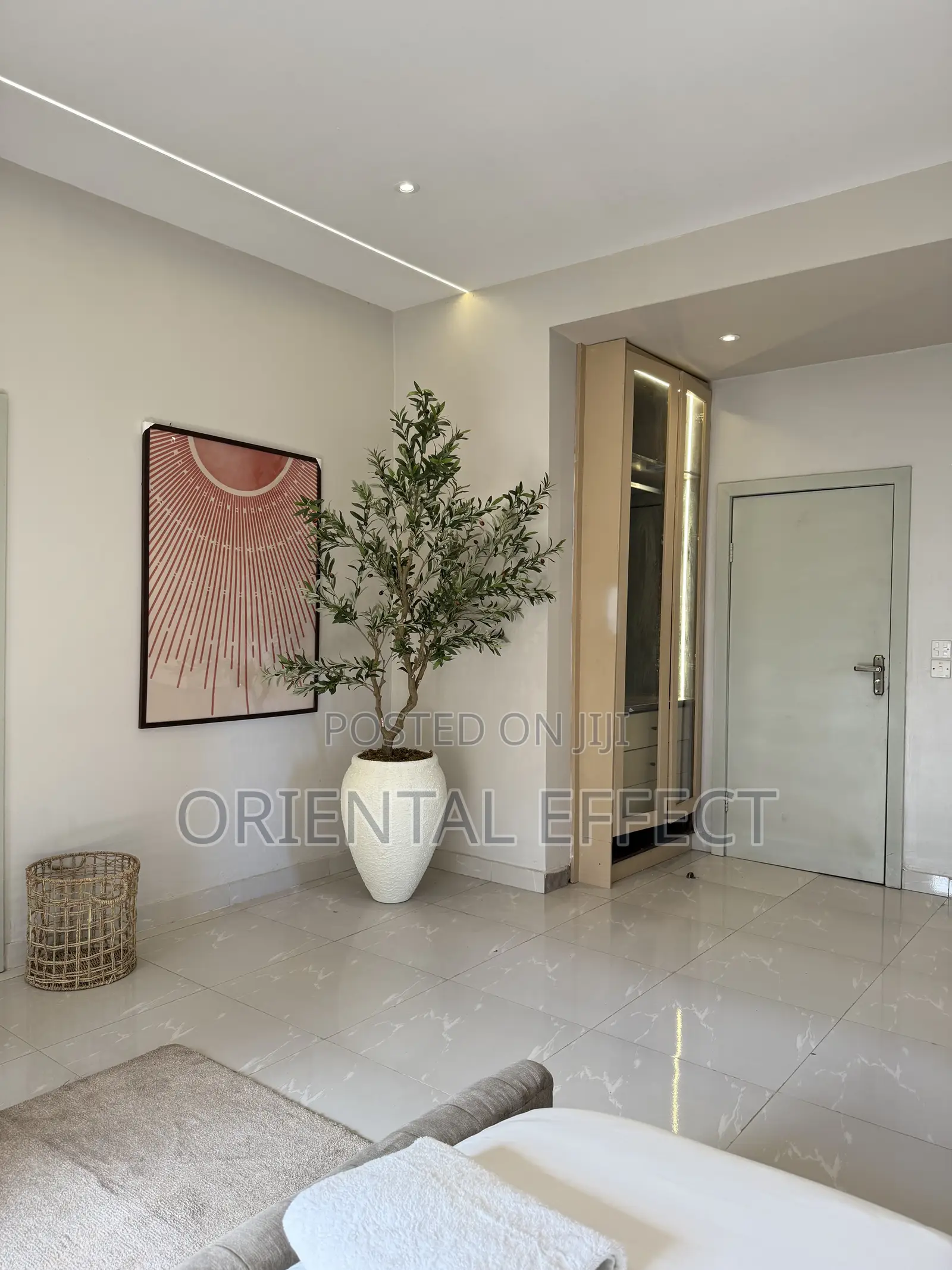 Artificial Wide Olive Tree in Textured Off-White Lake Pot – Home Decor