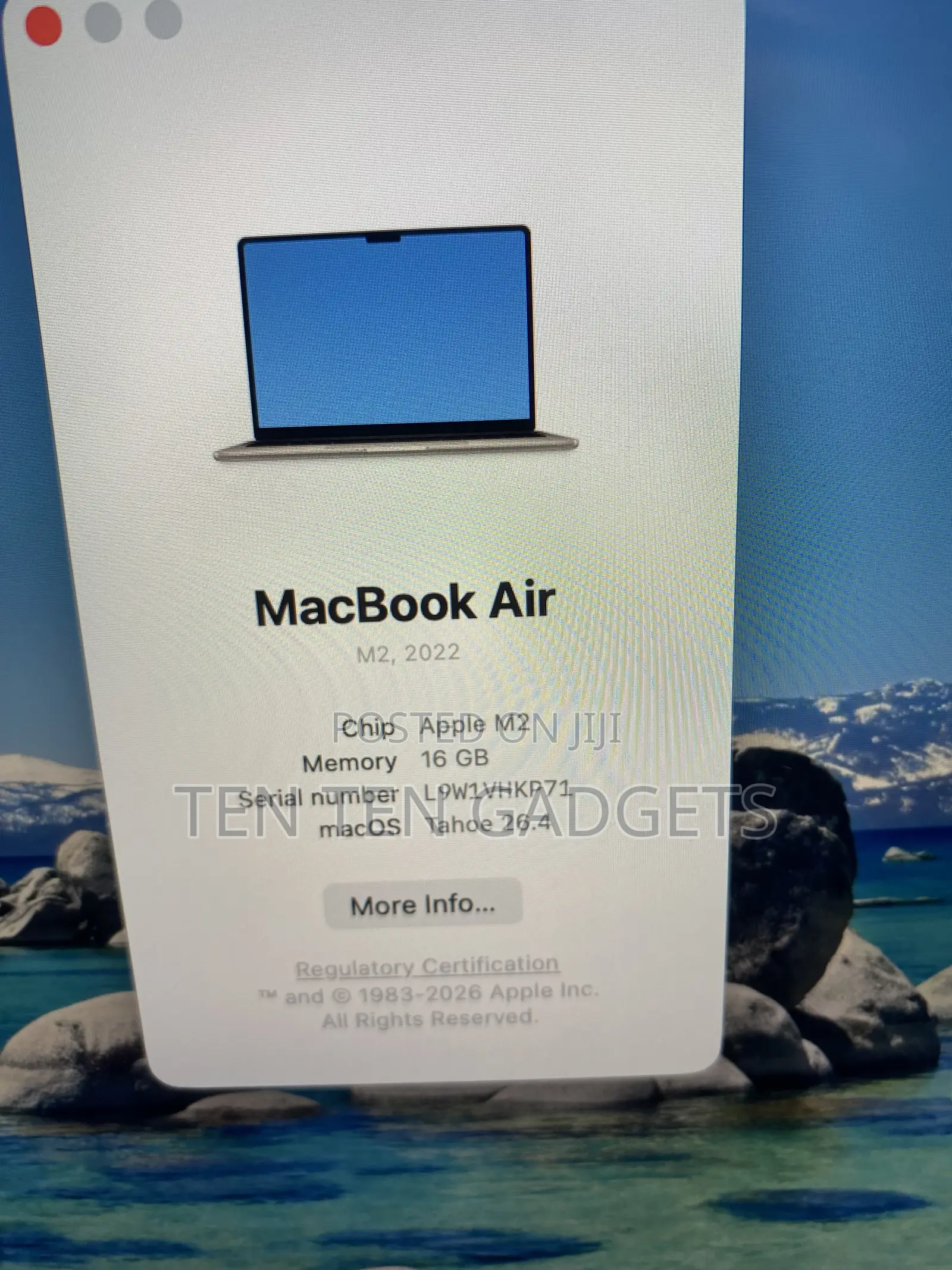 Laptop Apple MacBook Air 2022 M2 16GB Apple M2 SSD 1T