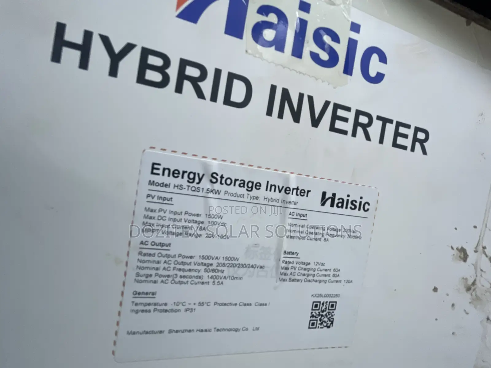 4kw/12v Haisic All in One Lithium Battery With Inverter