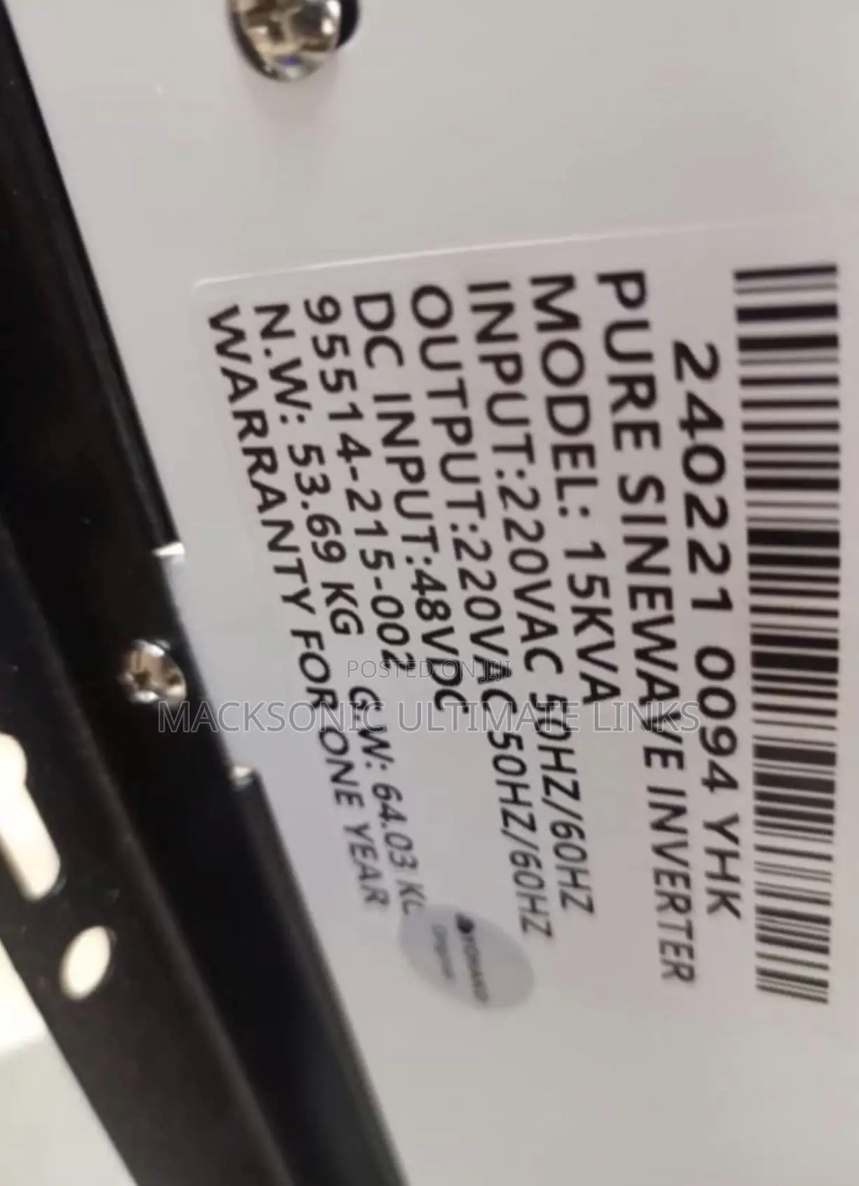Yohako Inverter 15kva 3phase 48vdc