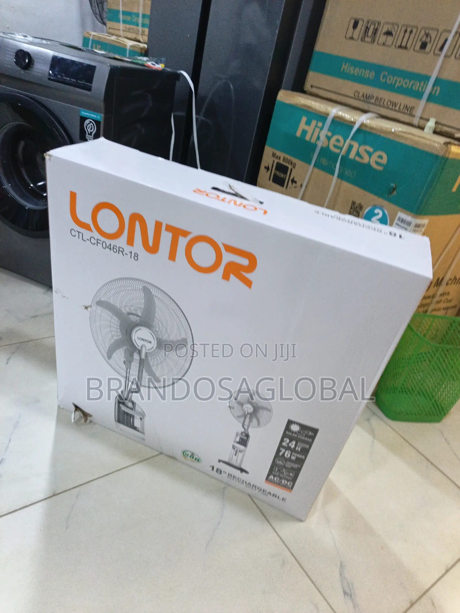 Lontor 18" Rechargeable Fan[Ctl-Cf04r18]Premium Standing Fan