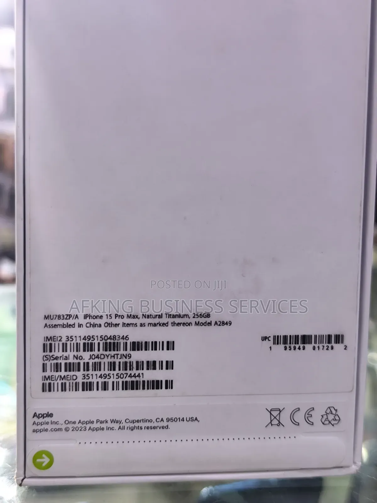 New Apple iPhone 15 Pro Max 256 GB
