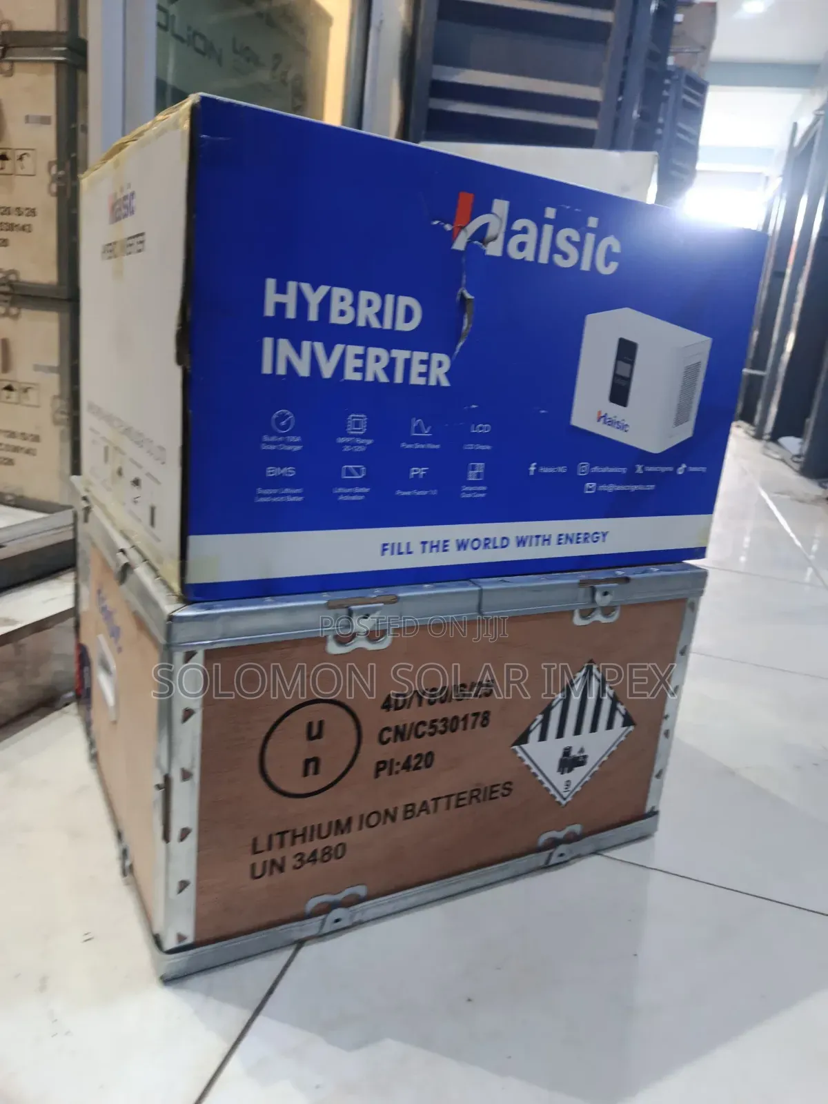 Original Haisic 4kwh 12v All-in-One Solar System + 1.5kva Inverter