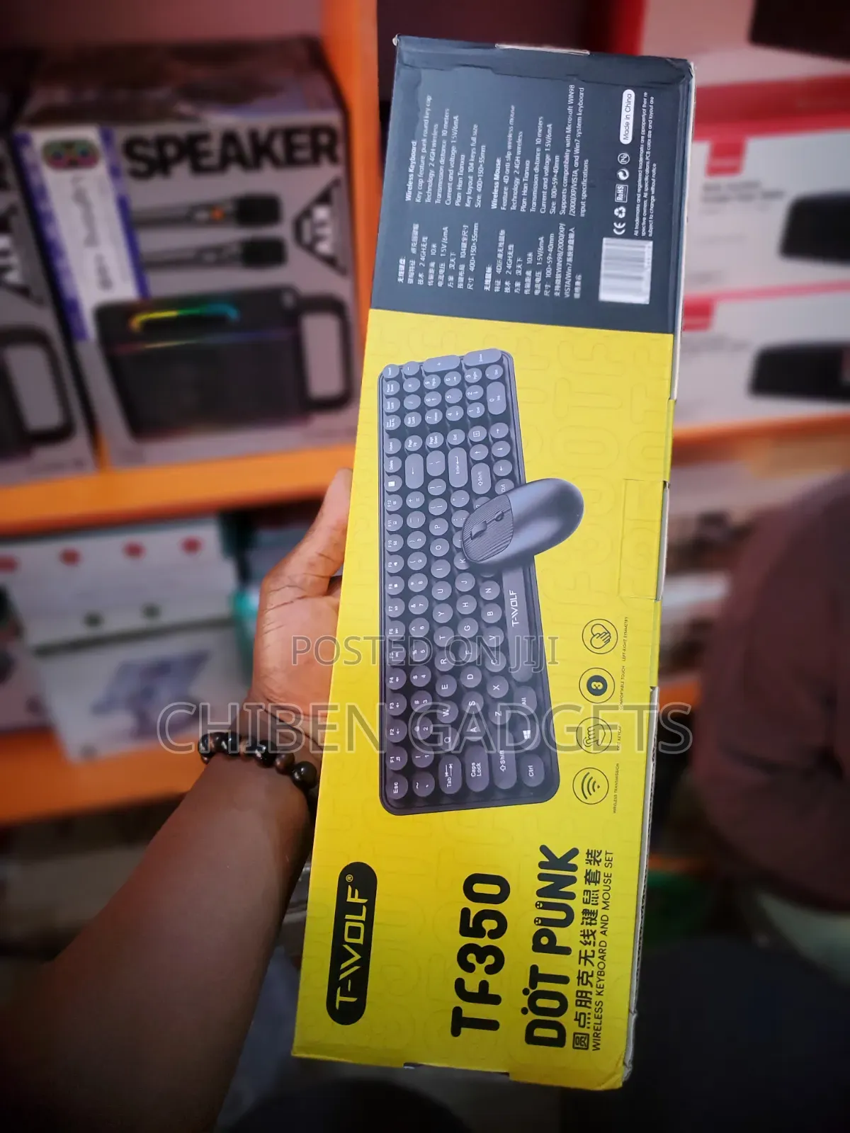 T-Wolf Tf350 Wireless Colorful Keyboard Mouse Set