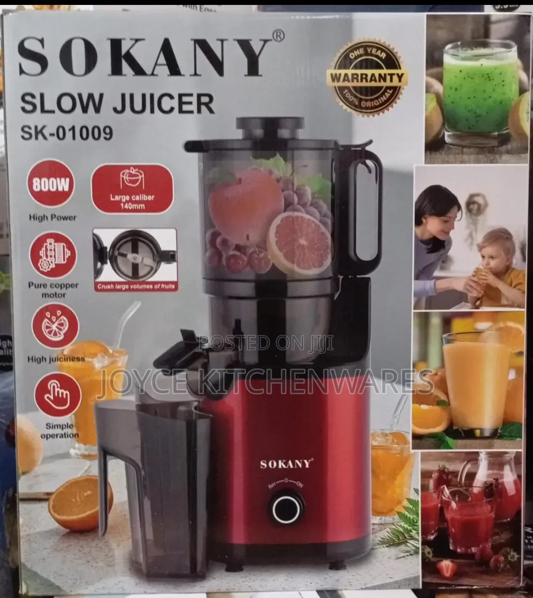 Sokany Fruits and Vegetable Industrial Slow Juicer Sk-01009