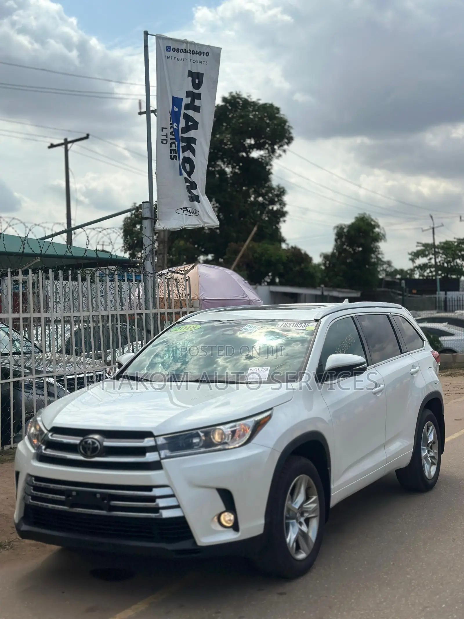 Toyota Highlander Limited 4x4 V6 (3.5L 6cyl 8A) 2018 White